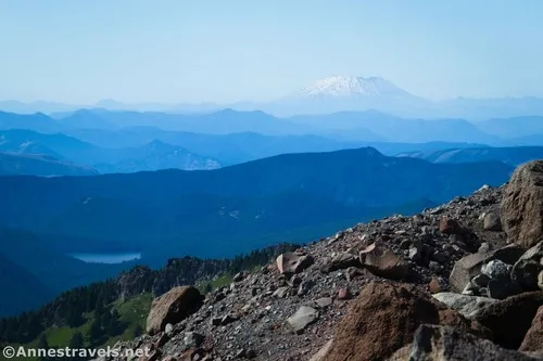 A lake and Mt. St. Helens above Paradise Park, Mount Hood National Forest, Washington