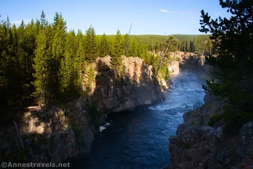 Firehole Canyon below the Cascades of the Firehole River, Yellowstone National Park, Wyoming