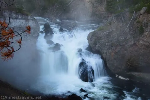 Closeup of Firehole Falls along the Firehole Canyon Drive, Yellowstone National Park, Wyoming