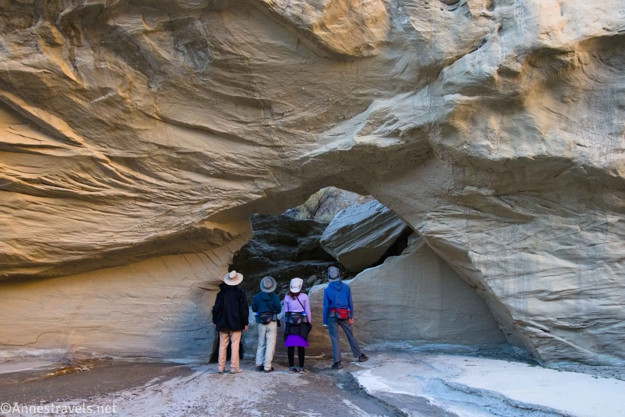 Looking back up through Wiregrass Arch, the second of the two natural bridges in Wiregrass Canyon, Glen Canyon National Recreation Area, Utah