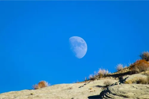 The moon rising over Wiregrass Canyon, Glen Canyon National Recreation Area, Utah