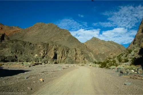 Driving up Echo Canyon, Death Valley National Park, California