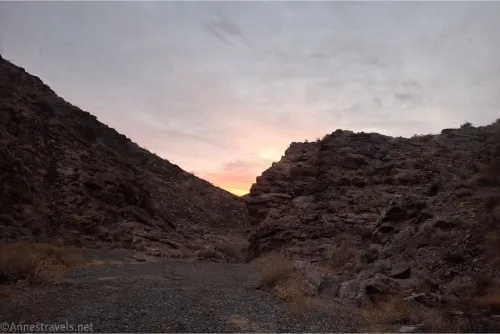 Sunset from the upper part of Echo Canyon, Death Valley National Park, California