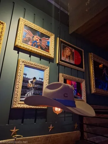 Fun decor in Bell Bottoms Up near Broadway in Nashville, Tennessee