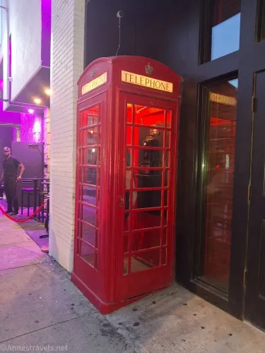 A telephone box on Broadway, Nashville, Tennessee