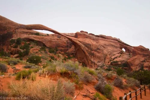 Landscape Arch and Partition Arch in Devils Garden, Arches National Park, Utah