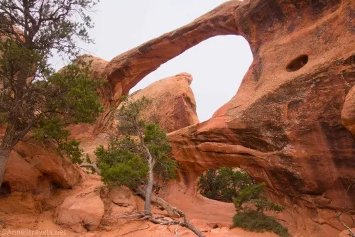 Approaching Double O Arch in Devils Garden, Arches National Park, Utah