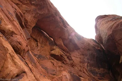 A crack of an arch north of Devils Garden, Arches National Park, Utah