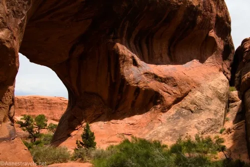 Behind Hidden Arch in Devils Garden, Arches National Park, Utah