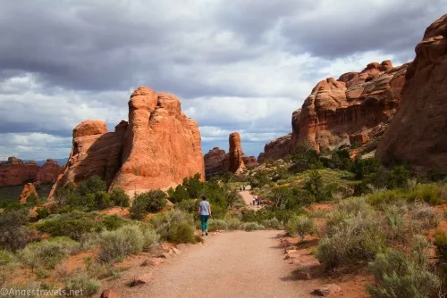 Looking back toward the Devils Garden Trailhead, Arches National Park, Utah