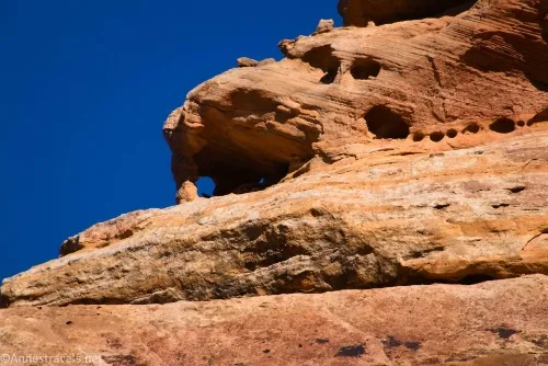 A small arch in the wall of Cove Canyon, Maze District of Canyonlands National Park, Utah