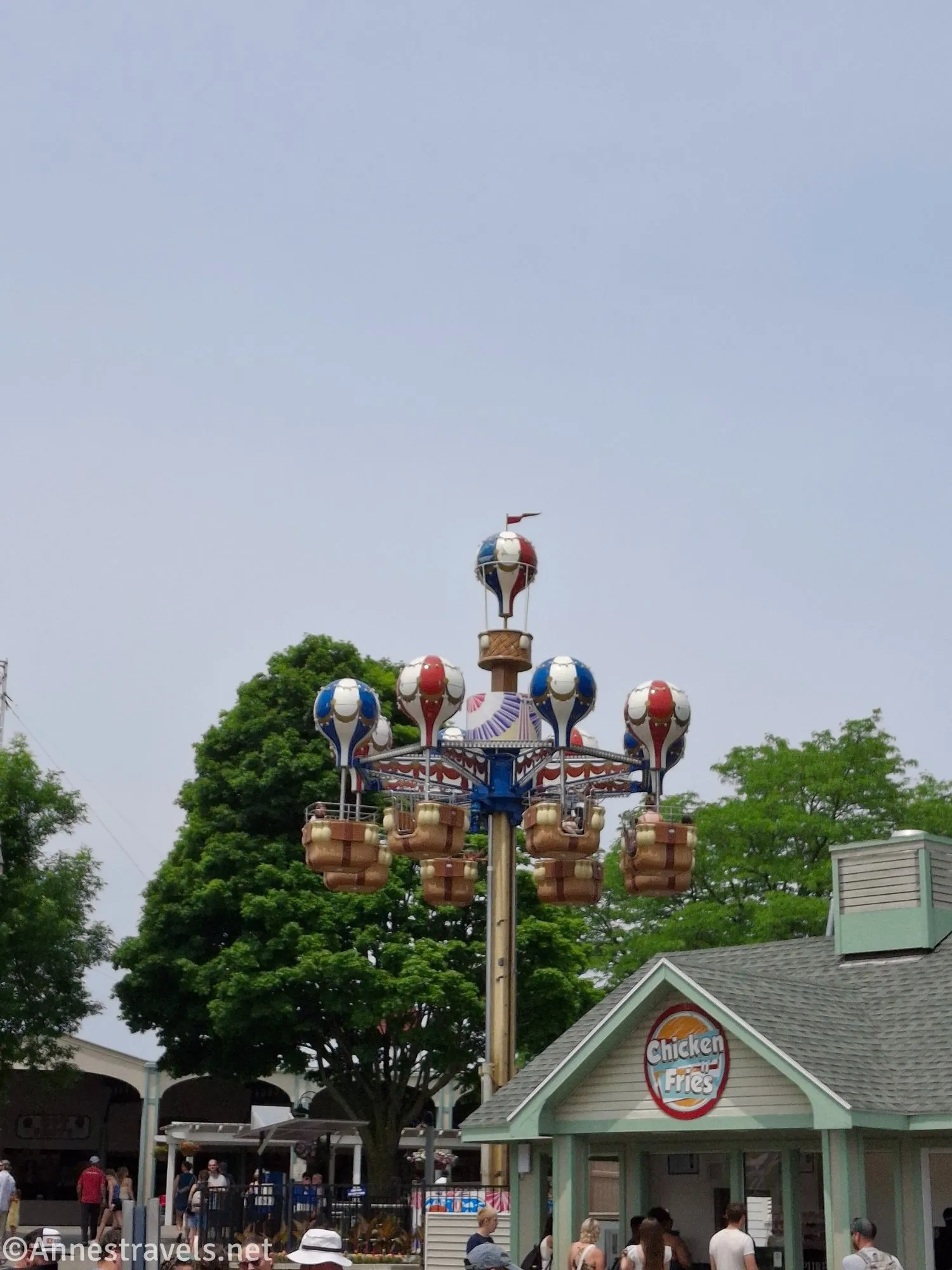 The Balloon Race up at the top of its ride, SeaBreeze Amusement Park, New York