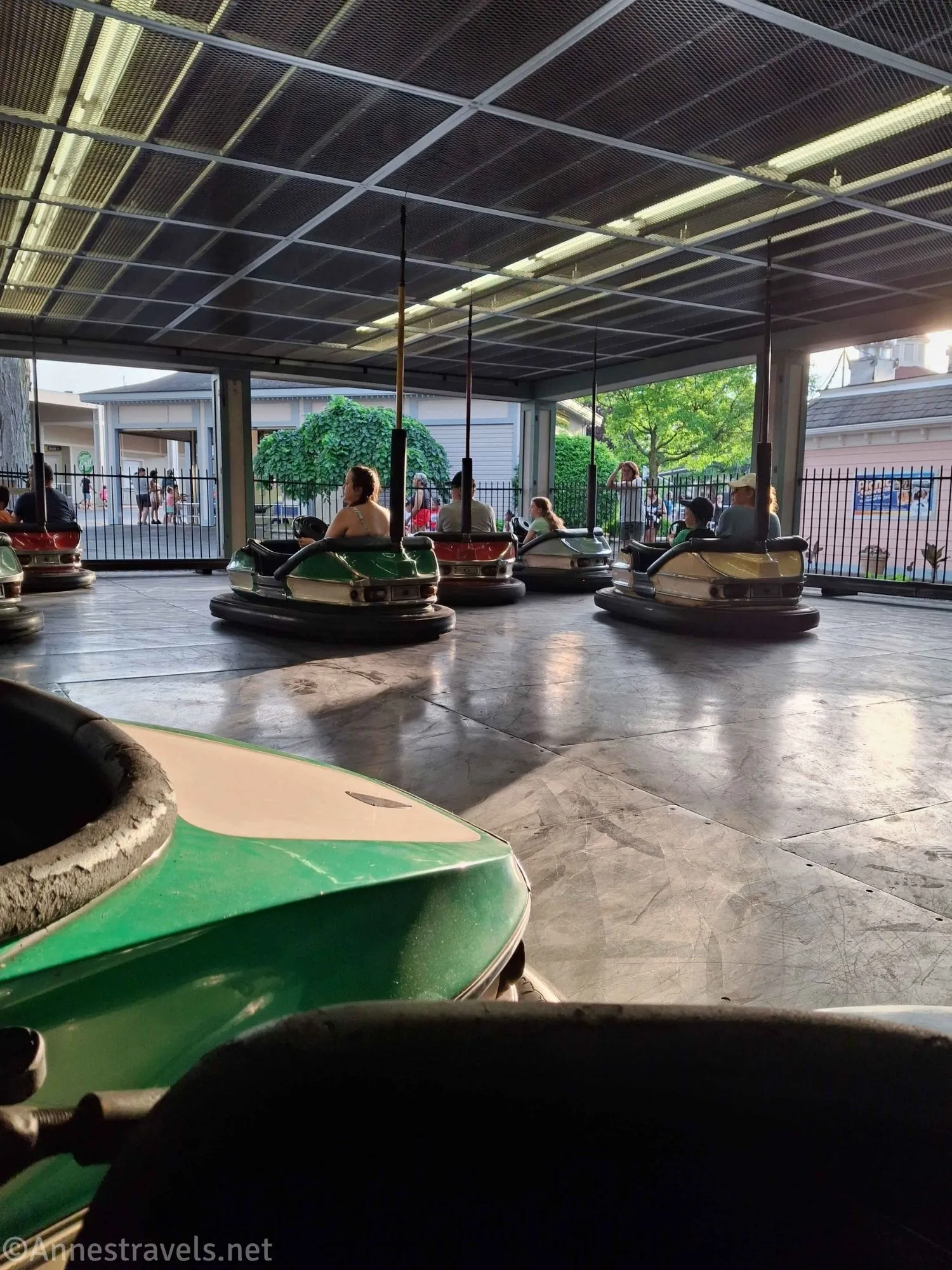 Waiting for the bumper cars to begin, SeaBreeze Amusement Park, New York