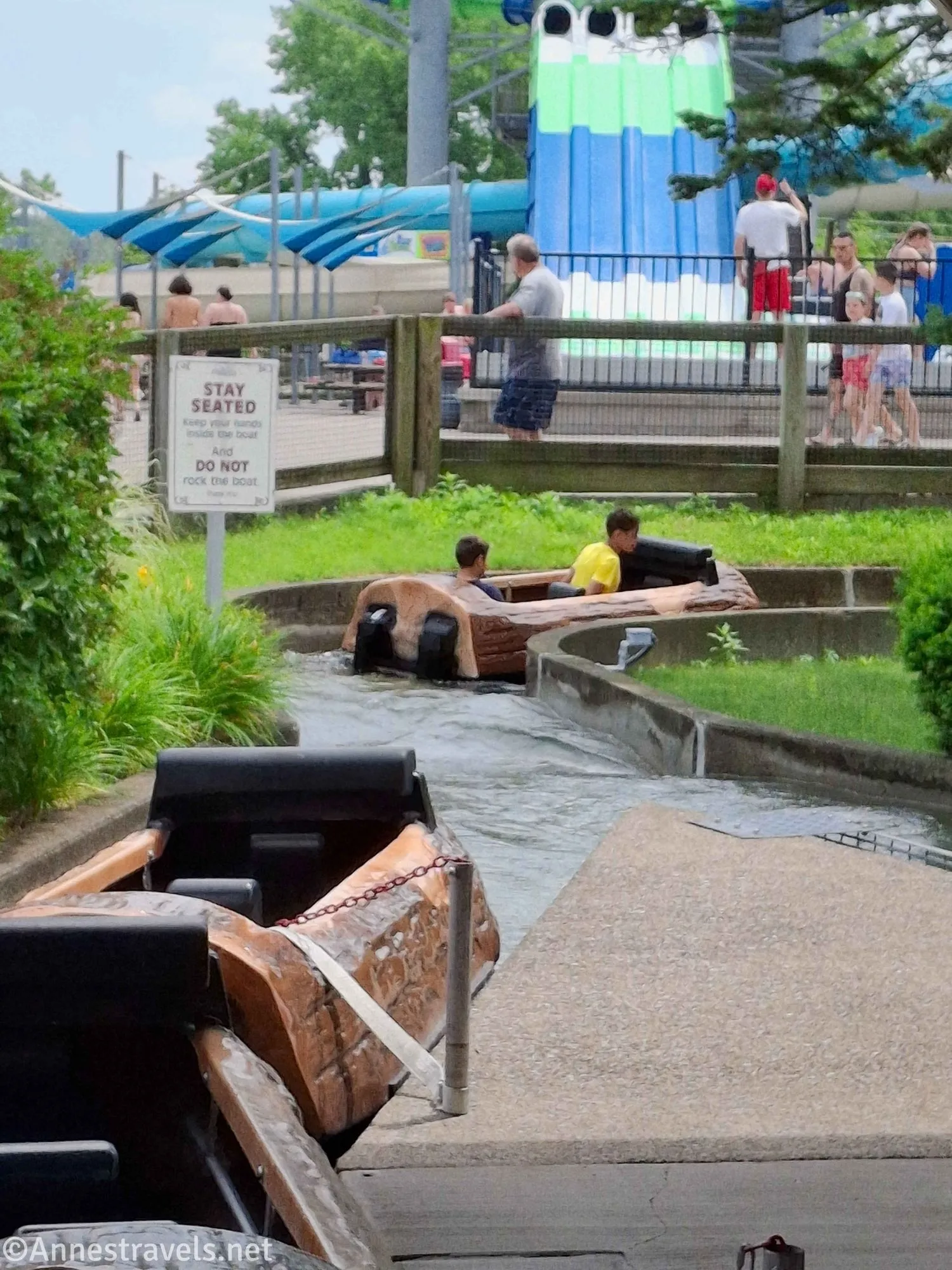 The beginning of the Log Flume ride at SeaBreeze Amusement Park, New York