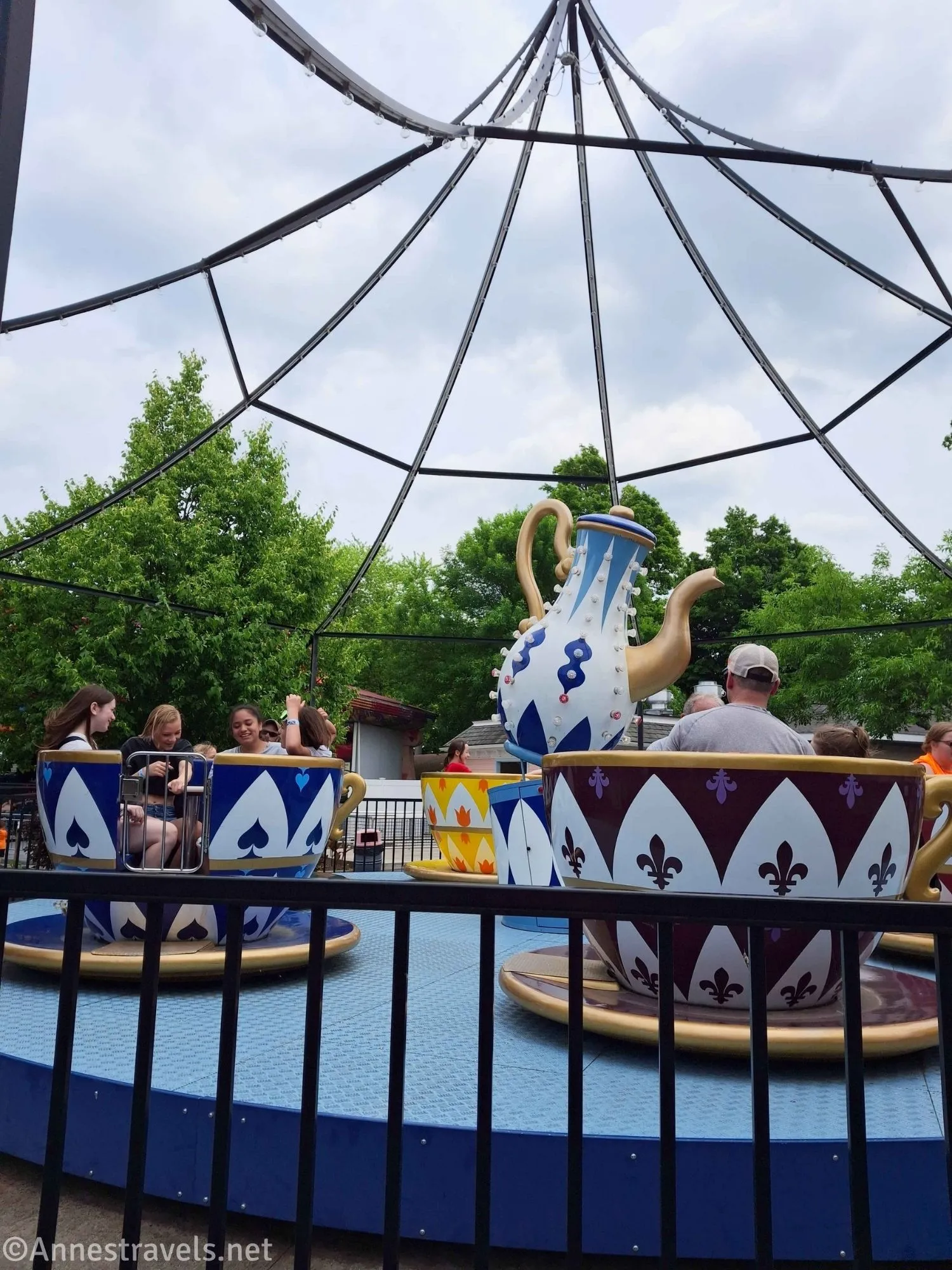 Enjoying the Twirlin' Teacups at SeaBreeze Amusement Park, New York
