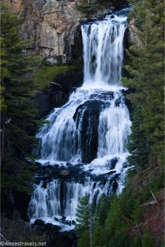 Silky Undine Falls cascades in several steps 