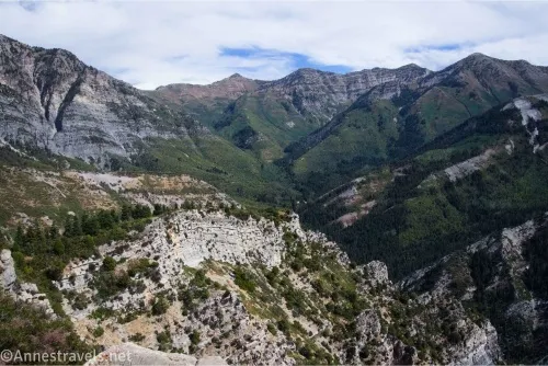 Mountains around a canyon 