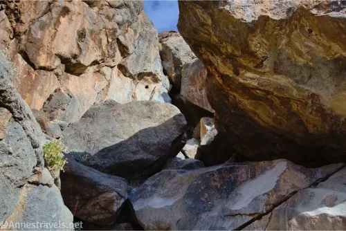 Boulders and cliff walls 