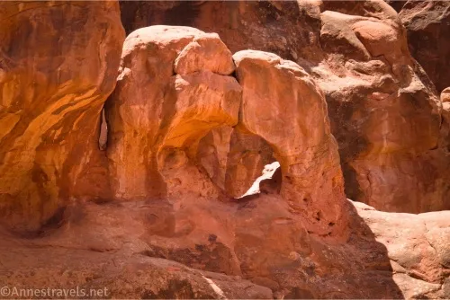 An arch in a rock fin