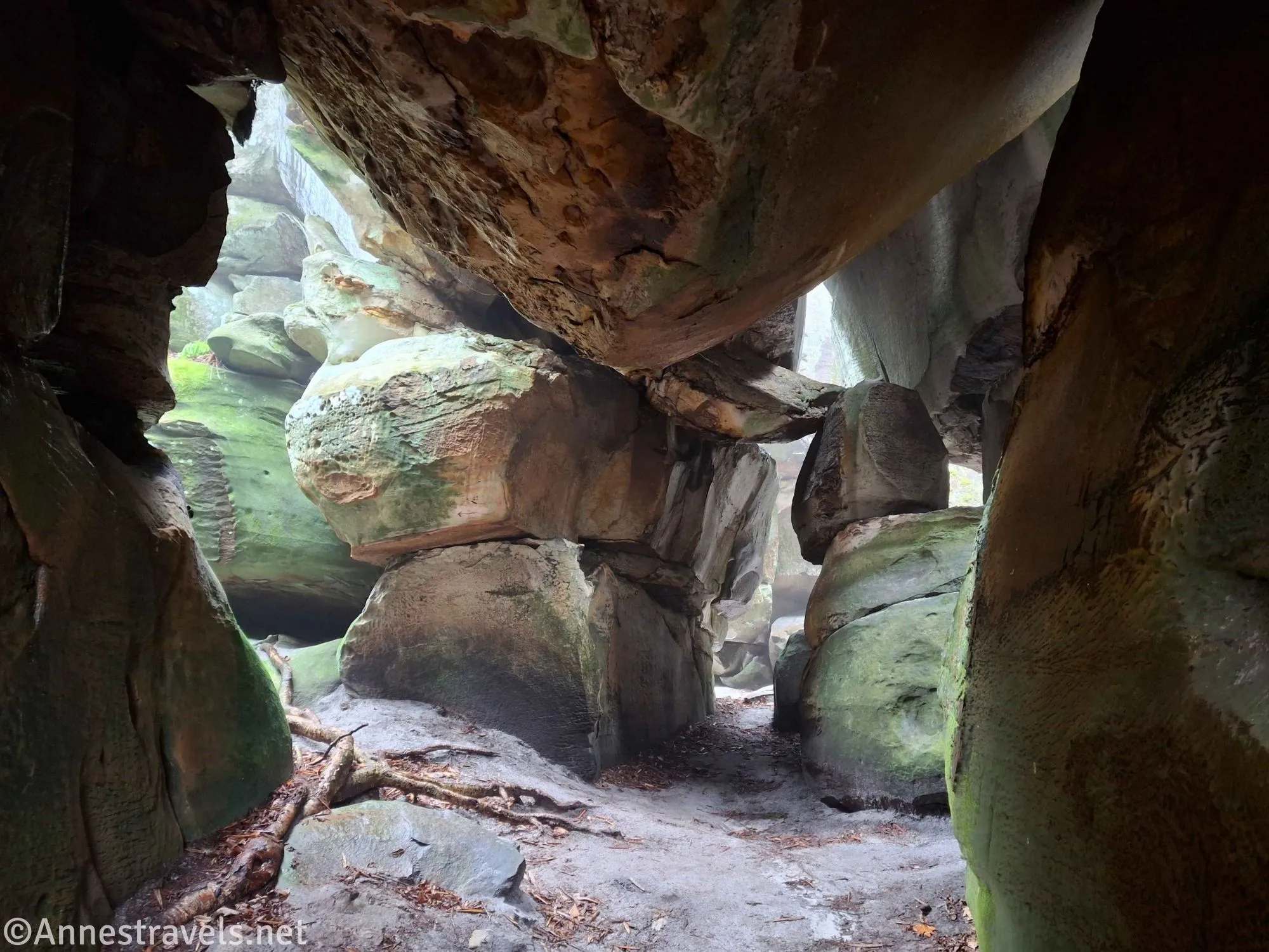 Rocks around and above me