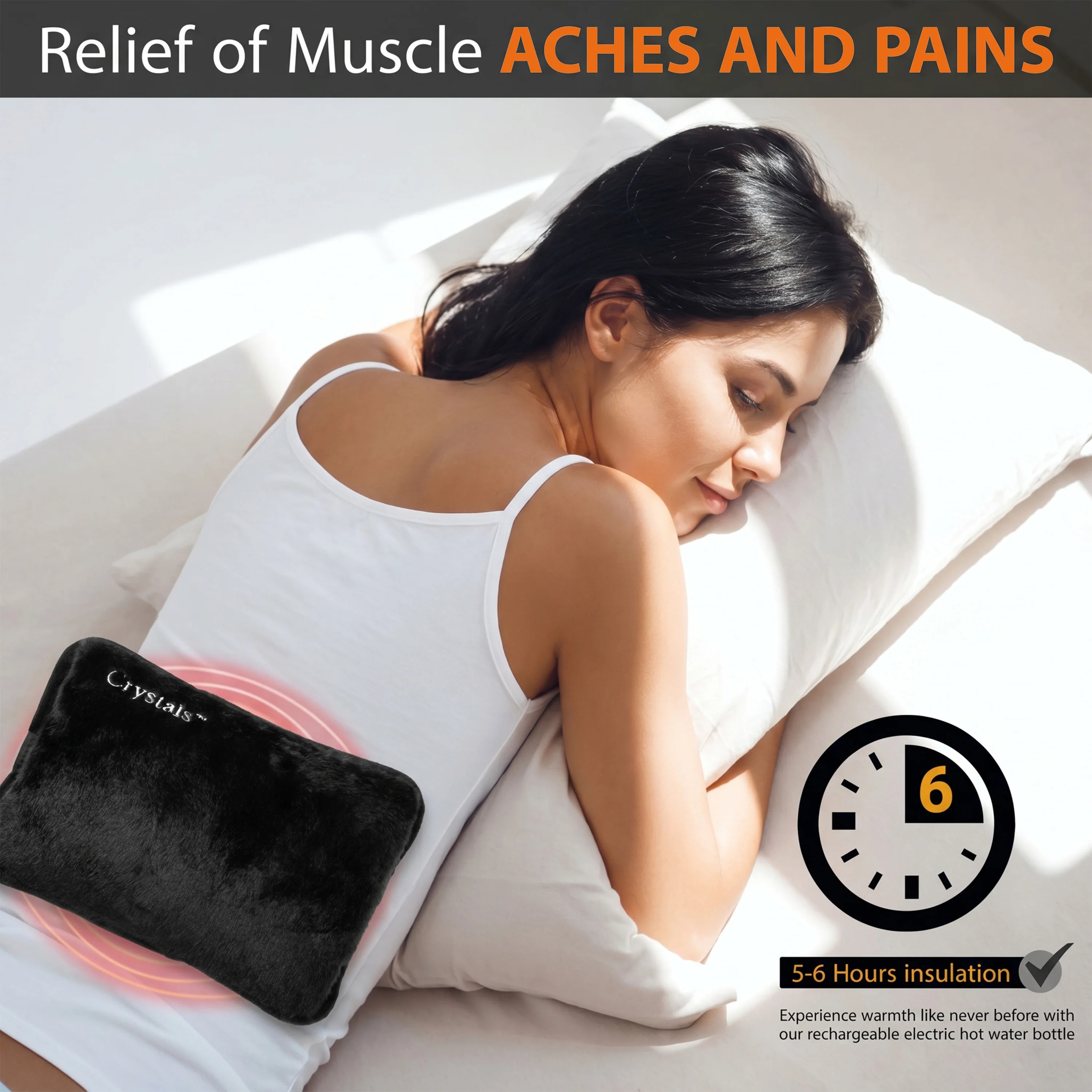 Rechargeable electric hot water bottle