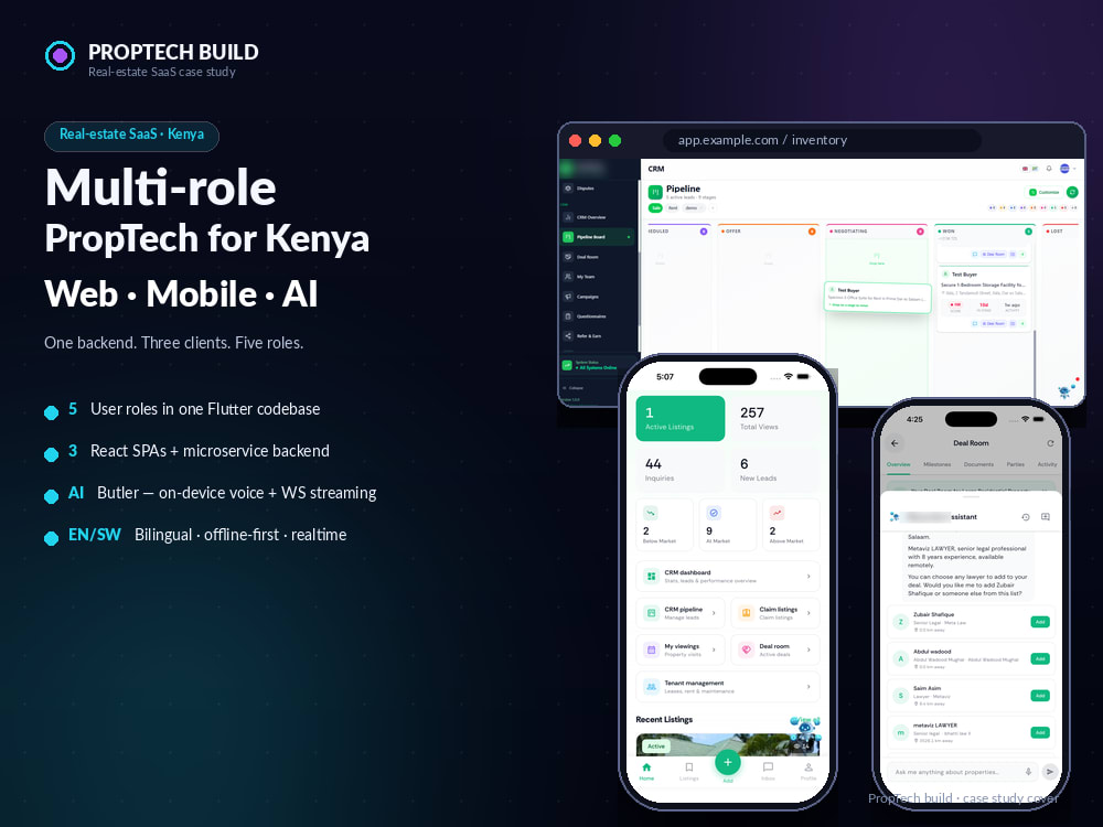 AI-Powered PropTech SaaS — Multi-Role Real-Estate Platform