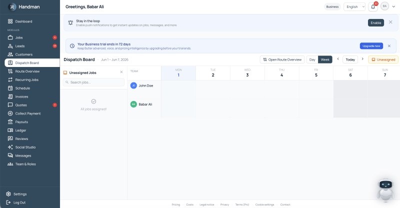 AI Field-Service SaaS for Trades: CRM, Quotes, Dispatch & AI Butler - screenshot 4
