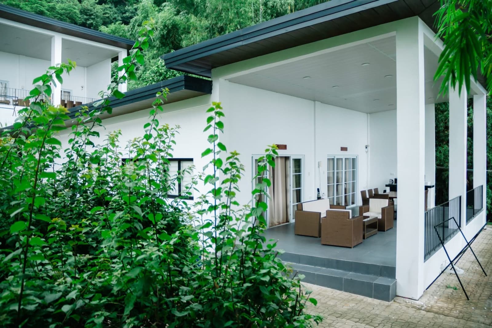 Villa patio and outdoor space at The Forest Villas resort in Jala-Jala, Rizal