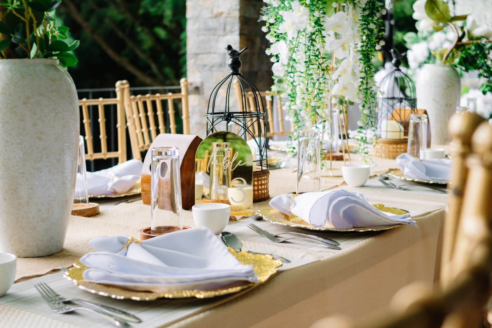 Resort dining space prepared for an event in Jala-Jala, Rizal