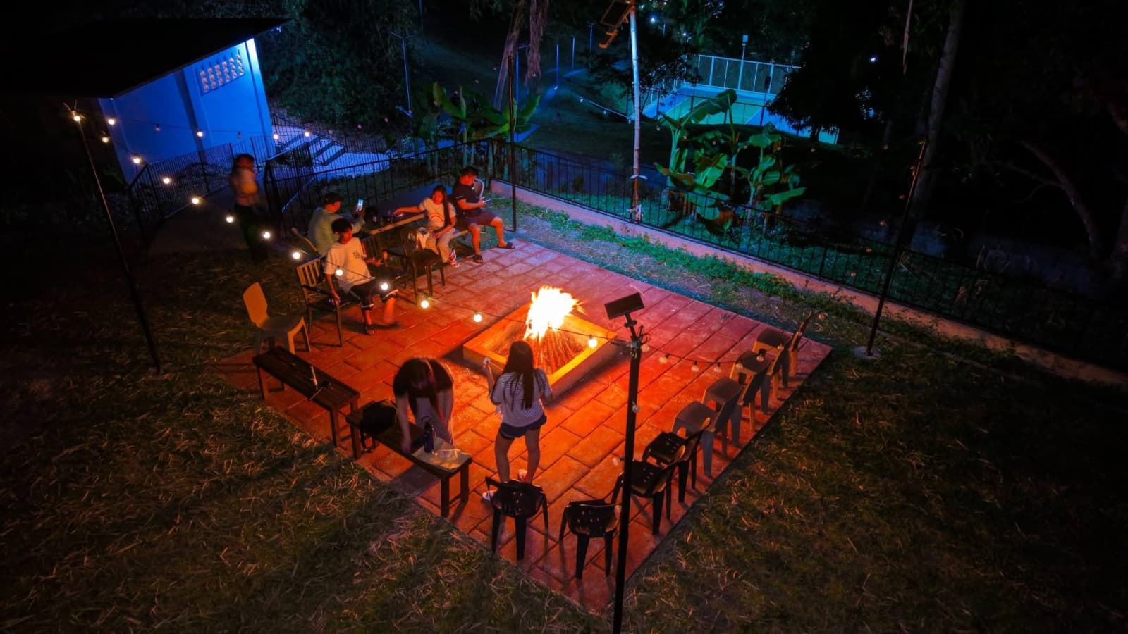 Bonfire area at The Forest Villas resort in Jala-Jala, Rizal