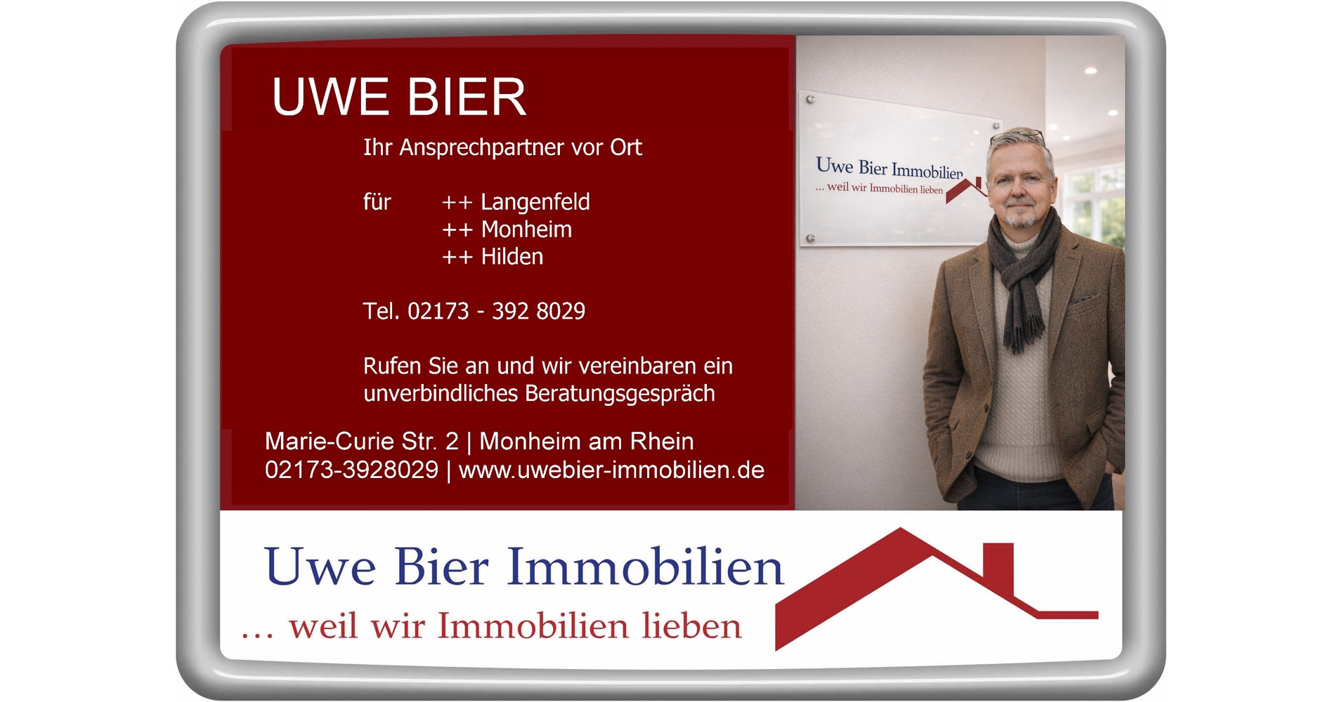 Eigentumswohnung in Monheim am Rhein – 2-Zimmer-Wohnung in zentraler, ruhiger Lage