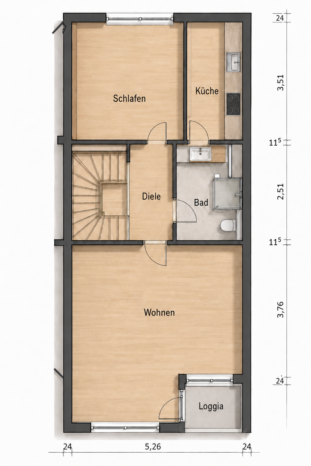 Eigentumswohnung in Monheim am Rhein – 2-Zimmer-Wohnung in zentraler, ruhiger Lage