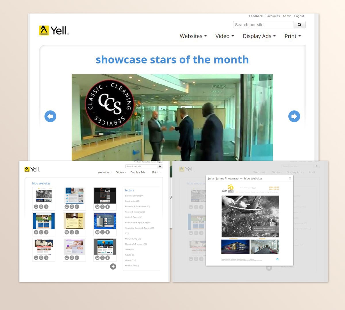 Yell Showcase Website
