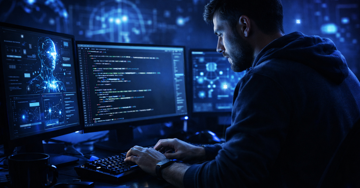 focused developer writing clean code