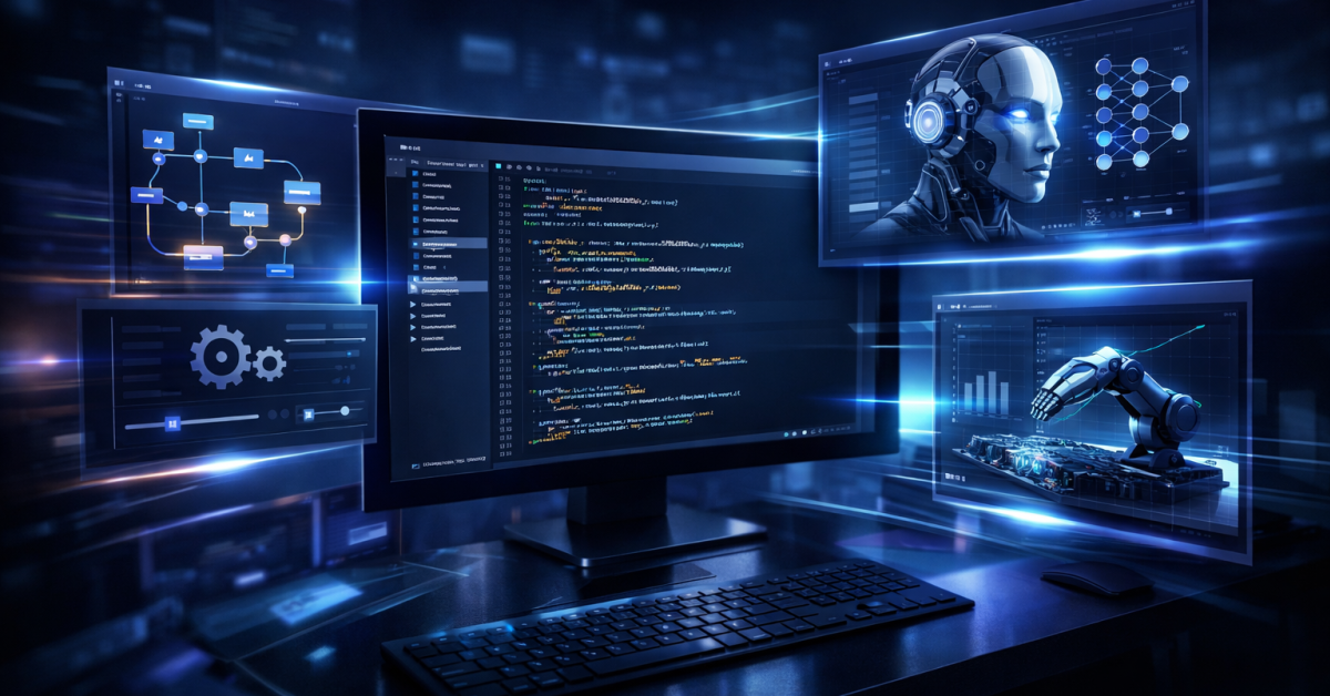  code editor switching between different tools