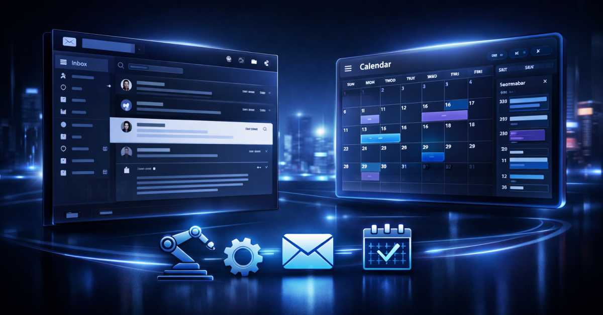clean email and calendar interface