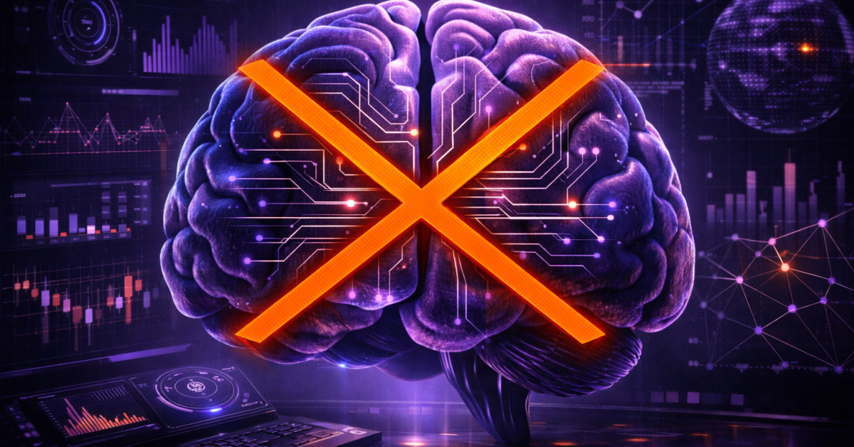 brain with crossed out circuits