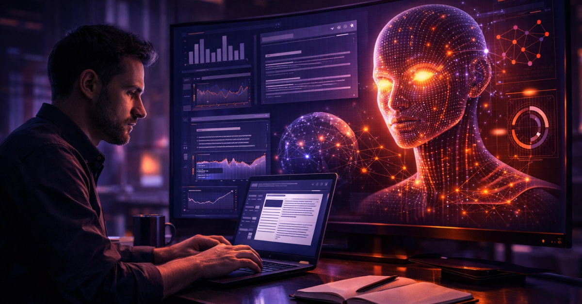  human writer using ai research