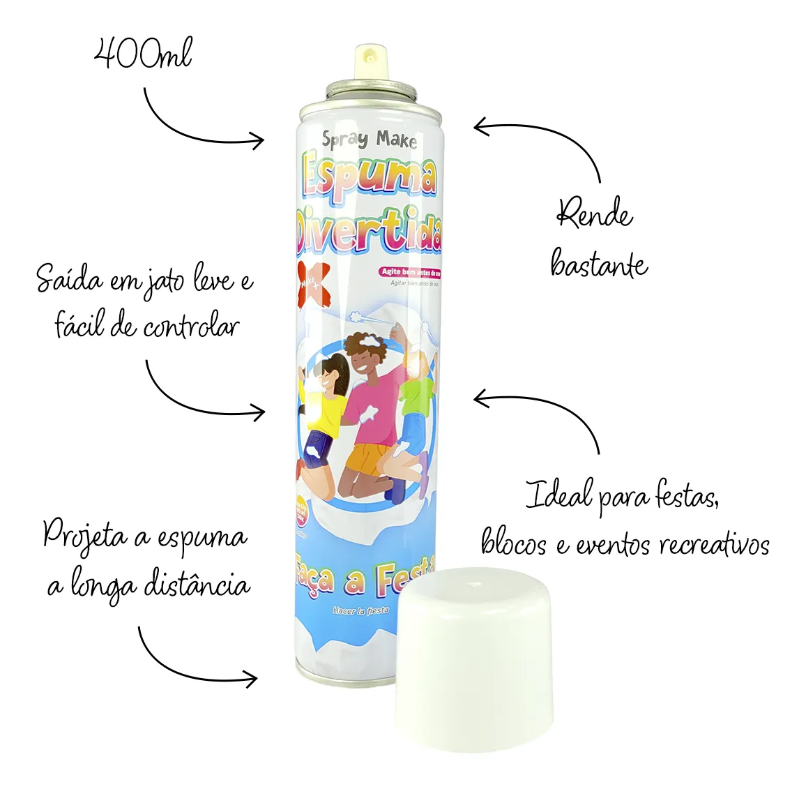 Caixa Espuma Carnaval - 12 Unidades