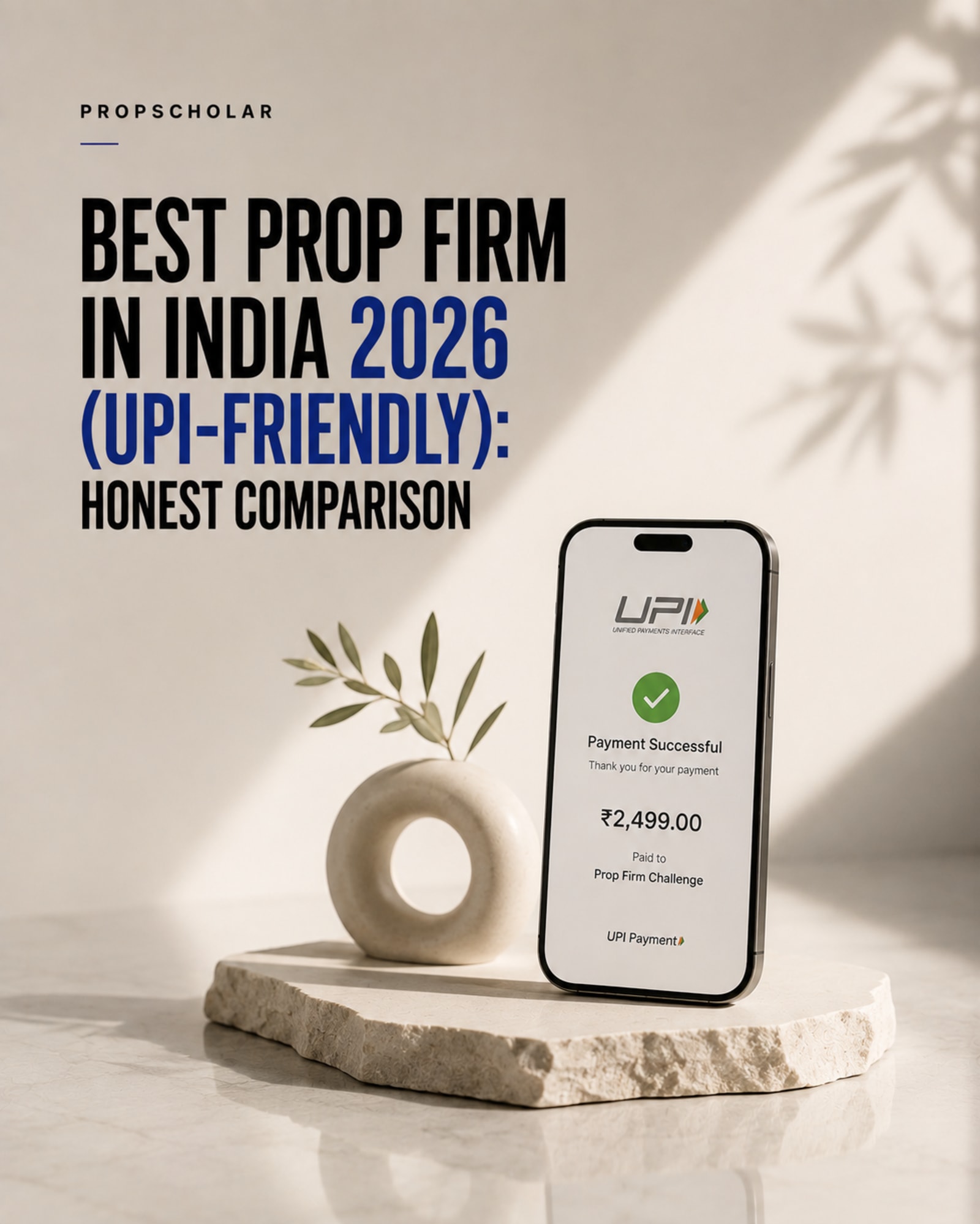 Best Prop Firm in India 2026 (UPI-Friendly): Honest Comparison