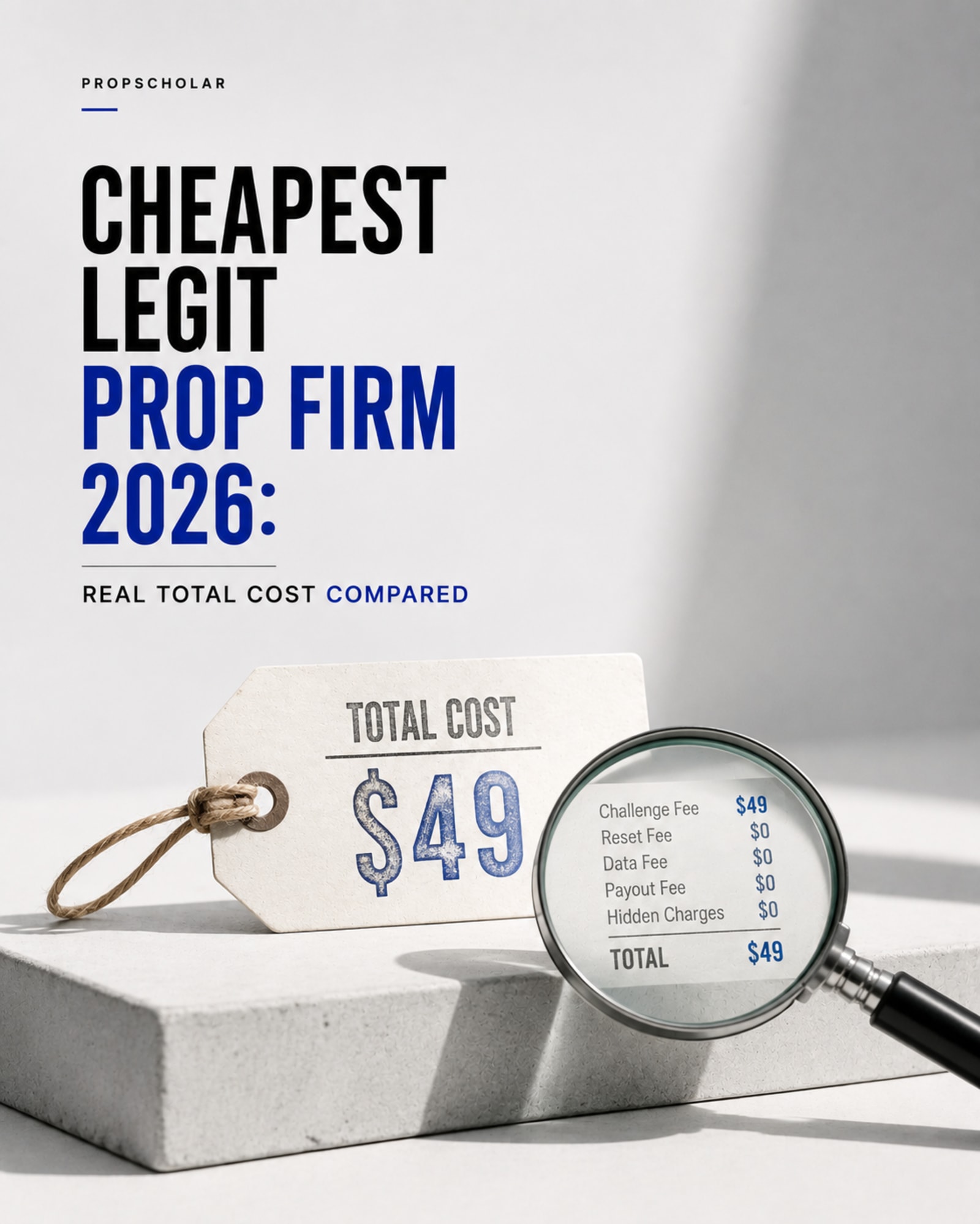 Cheapest Legit Prop Firm 2026: Real Total Cost Compared