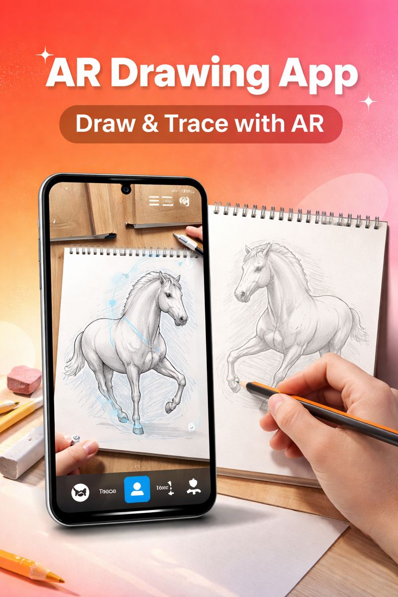 AR Drawing App – Draw & Trace Sketches Using AR Camera