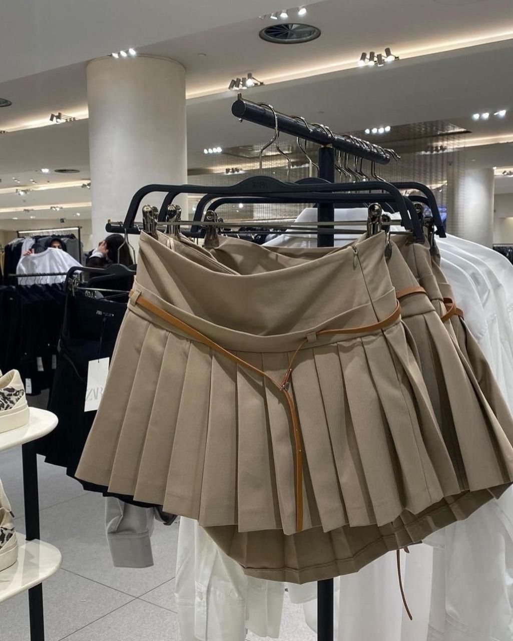 Pleated Midi Skirt