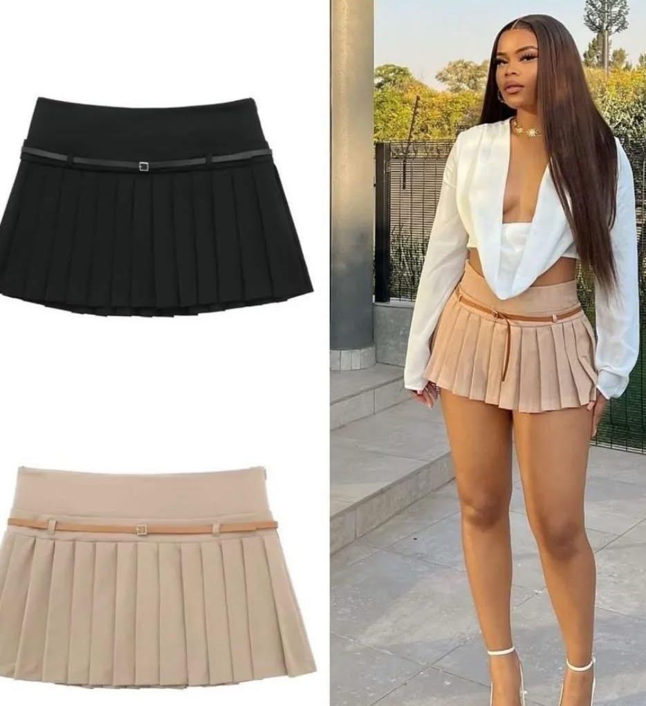 Pleated Midi Skirt