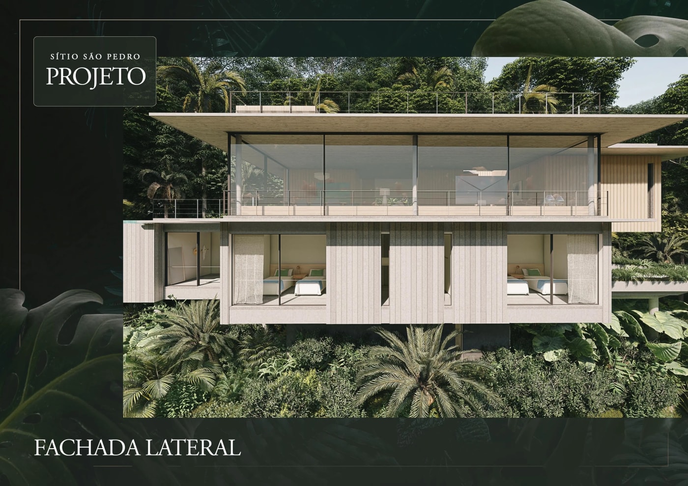 Perspectiva lateral com estrutura contemporânea