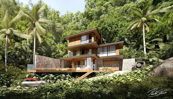 Arquitetura contemporânea abraçada pela natureza