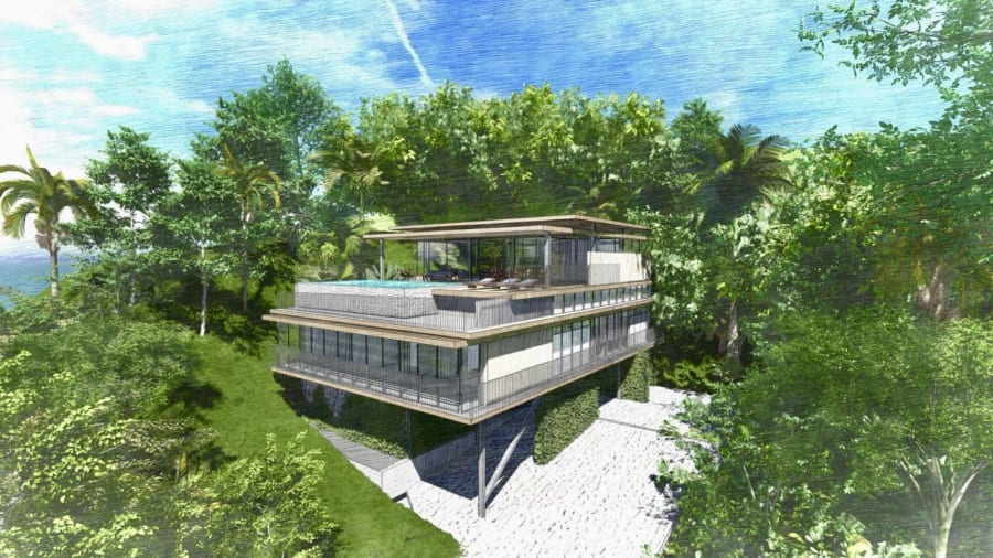 Terreno com Projeto Aprovado no Condomínio Iporanga a uma quadra da praia.