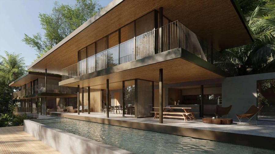 Casa Nova em Final de Construção no Condomínio Iporanga, Guarujá – 6 Suítes, 150m da Praia.