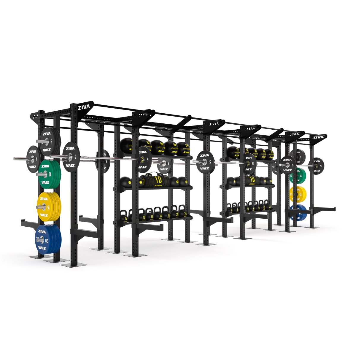 Khung Gánh Tạ, Power Racks & Giàn Rigs (Rigs & Racks) | ZIVA® 98 Giàn Khung Tập Đa Năng Độc Lập 2 Mặt Tiết Kiệm Diện Tích ZIVA XP