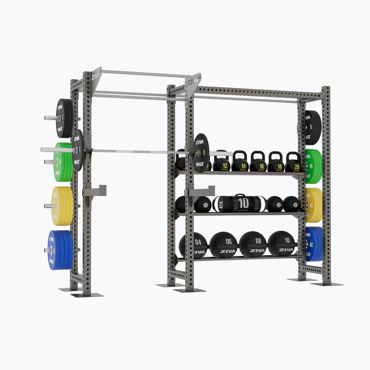 Khung Gánh Tạ, Power Racks & Giàn Rigs (Rigs & Racks) | ZIVA® 96 Giàn Khung Tập Đa Năng Độc Lập Tự Đứng Tiết Kiệm Diện Tích ZIVA XP